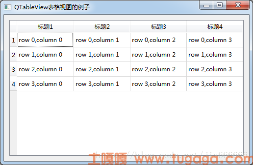 python GUI库图形界面开发之PyQt5表格控件QTableView详细使用方法与实例